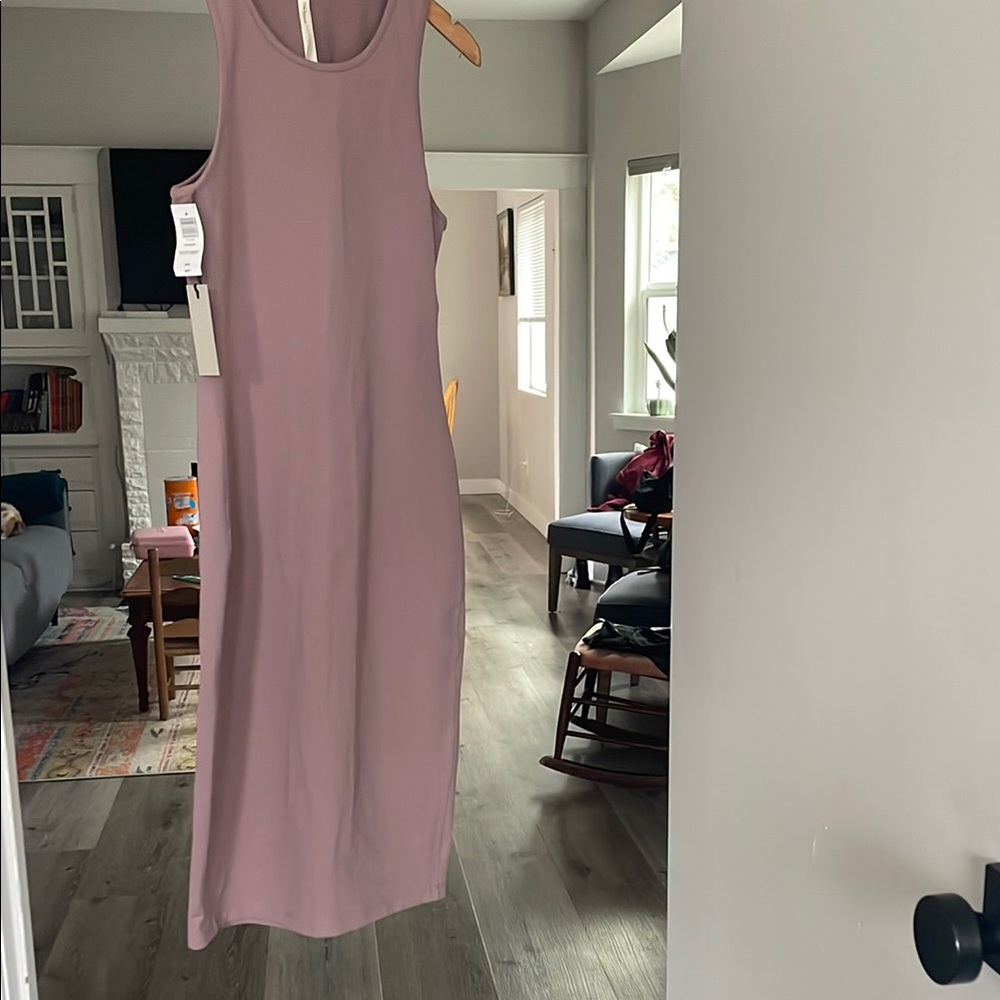 Babaton Pink Sheath Halter Midi Dress